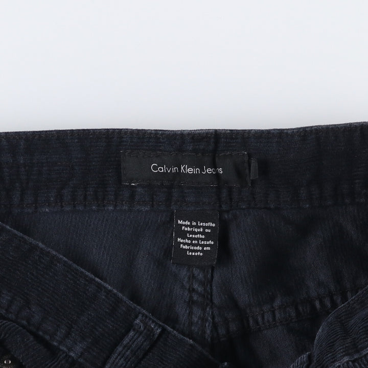 Calvin Klein corduroy pants for men, size W32 cotton black type Vintage Second Hand