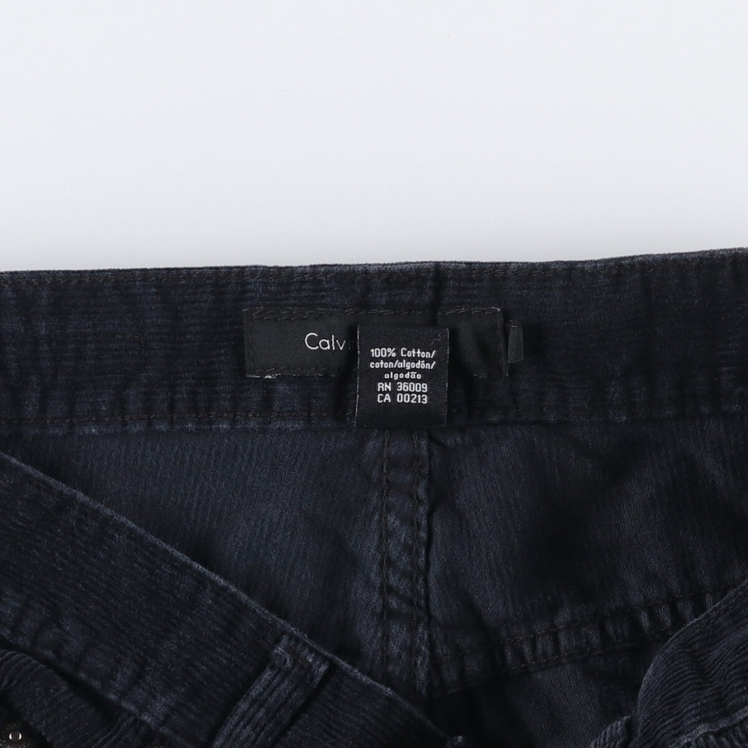Calvin Klein corduroy pants for men, size W32 cotton black type Vintage Second Hand