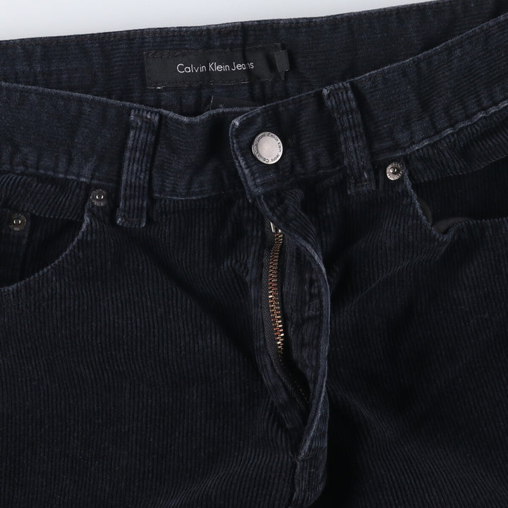 Calvin Klein corduroy pants for men, size W32 cotton black type Vintage Second Hand