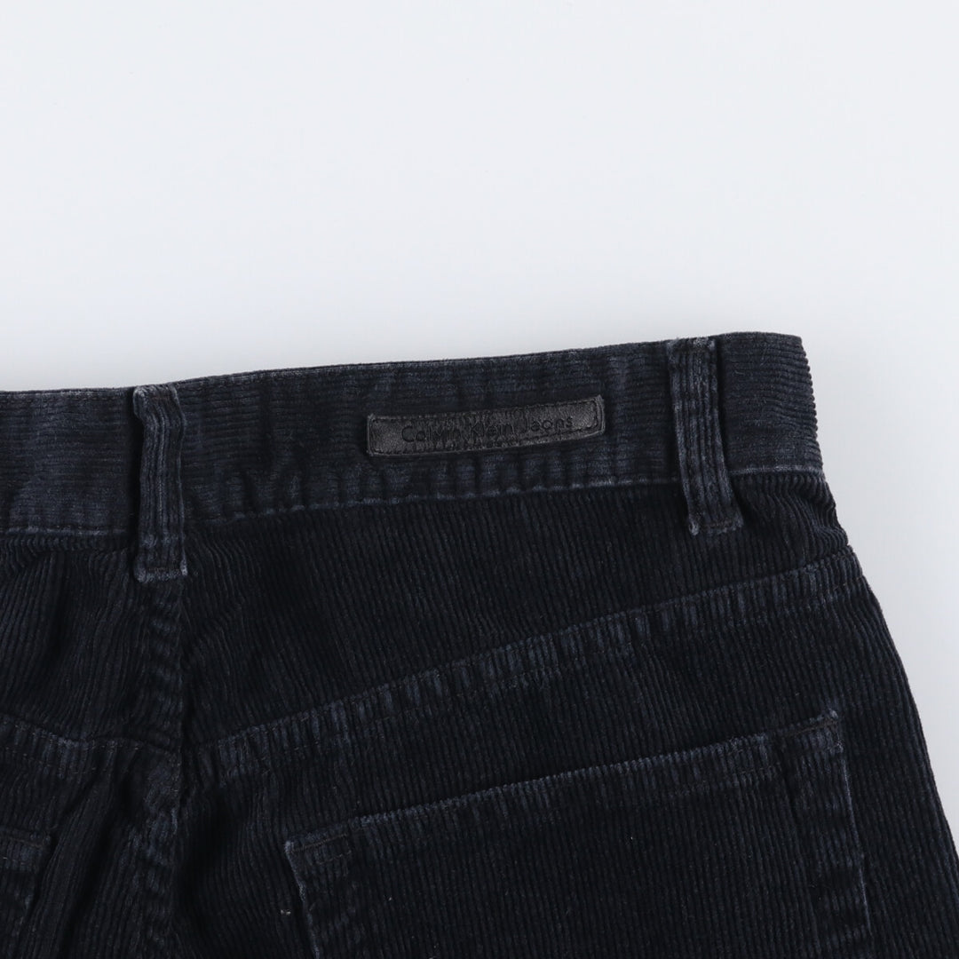 Calvin Klein corduroy pants for men, size W32 cotton black type Vintage Second Hand