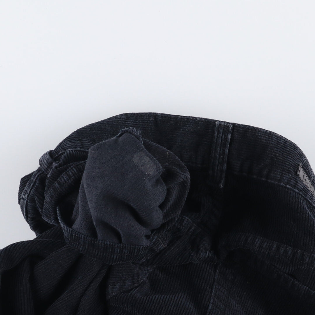 Calvin Klein corduroy pants for men, size W32 cotton black type Vintage Second Hand