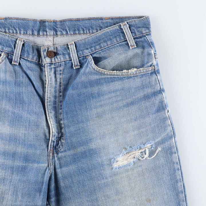 Vintage 1980'S Levi's 519-0217 tapered denim pants, men's size W39 unclear blue type Vintage Second Hand