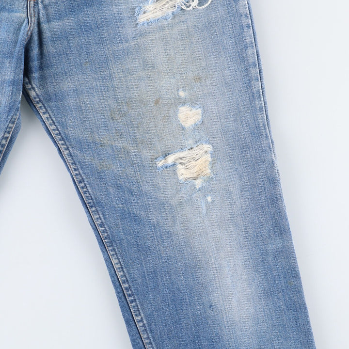 Vintage 1980'S Levi's 519-0217 tapered denim pants, men's size W39 unclear blue type Vintage Second Hand