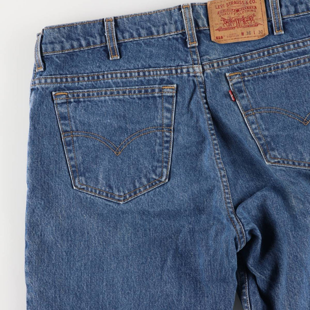 Levi's 516 Slim Fit Straight Leg Denim Pants, Men's Size 36 unclear blue type Vintage Second Hand