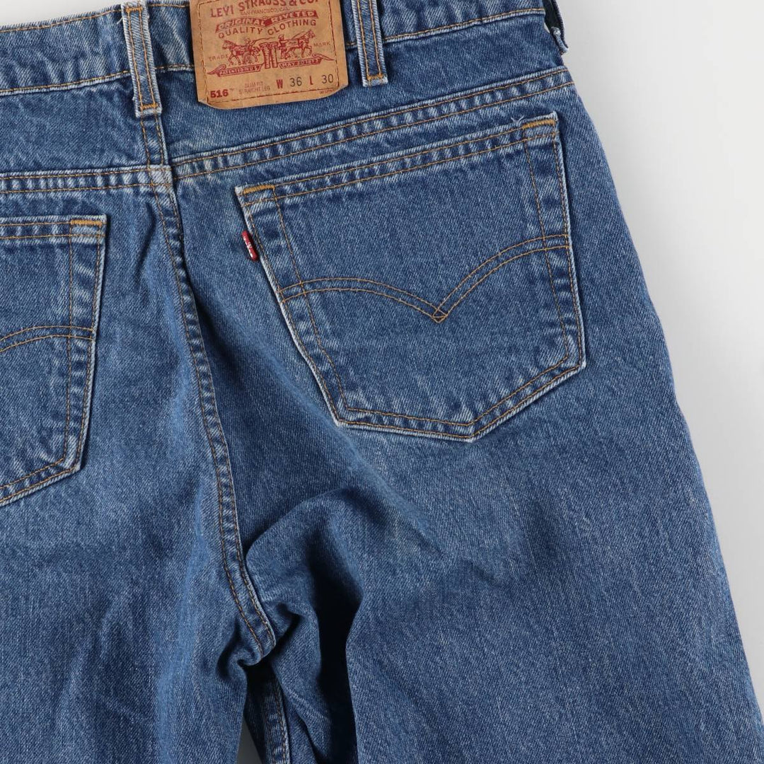 Levi's 516 Slim Fit Straight Leg Denim Pants, Men's Size 36 unclear blue type Vintage Second Hand