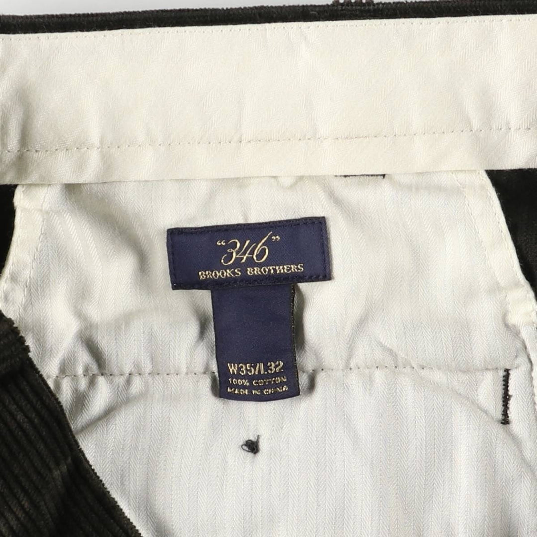 Brooks Brothers 346 Corduroy Pants, Men's, Size W36 cotton brown type Vintage Second Hand