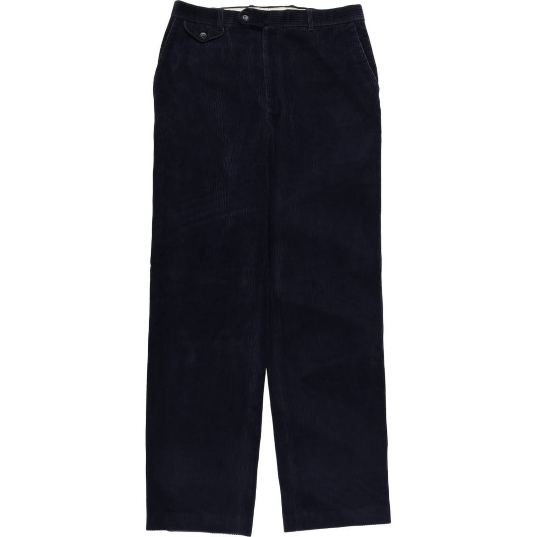Marks and Spencer Wide-Ribbed Corduroy Pants, Made in Canada, Men's, Size W34 cotton navy blue type Vintage Second Hand