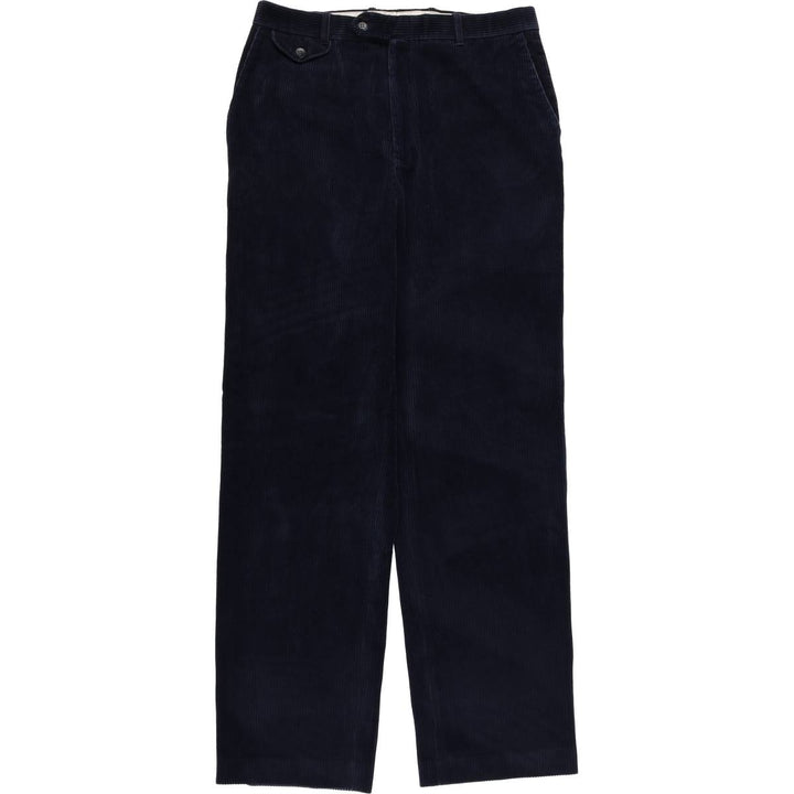 Marks and Spencer Wide-Ribbed Corduroy Pants, Made in Canada, Men's, Size W34 cotton navy blue type Vintage Second Hand