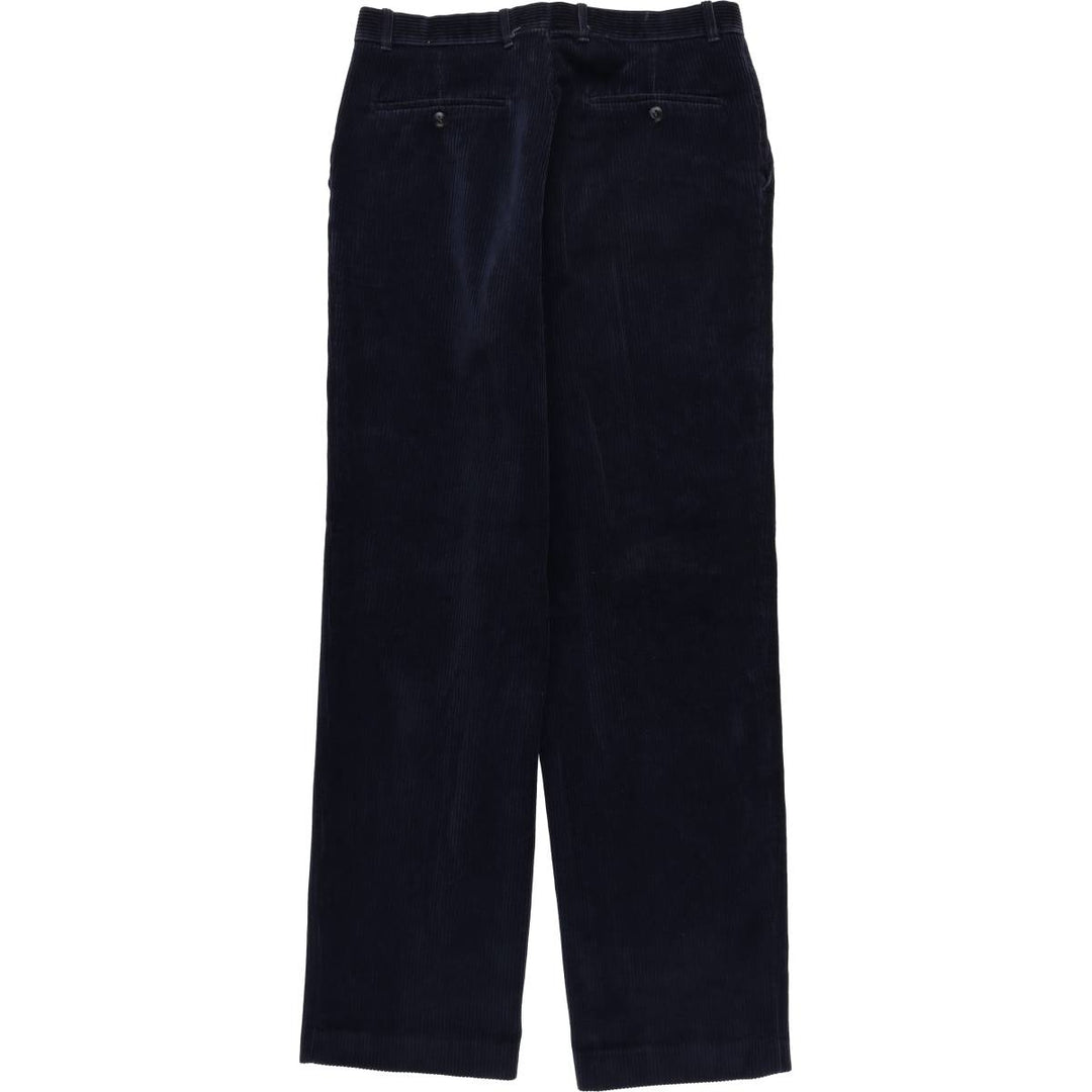 Marks and Spencer Wide-Ribbed Corduroy Pants, Made in Canada, Men's, Size W34 cotton navy blue type Vintage Second Hand