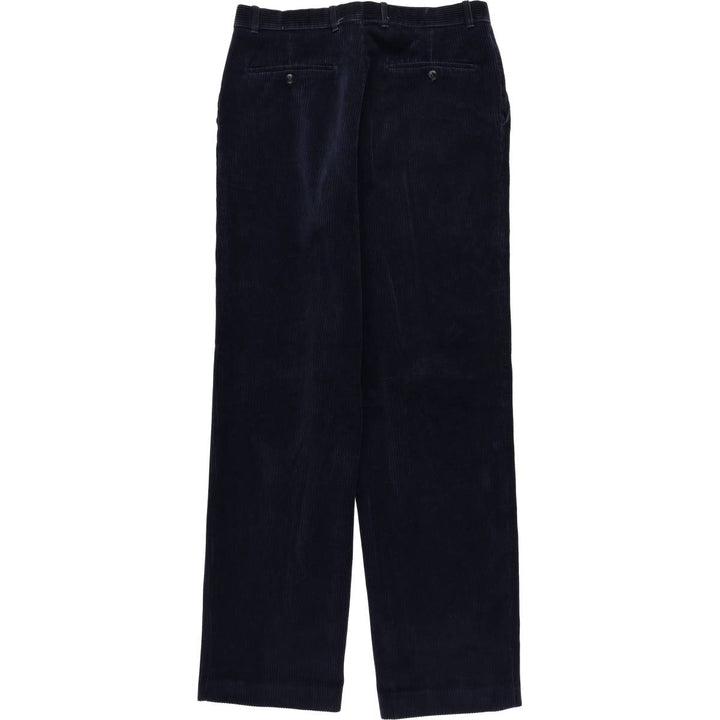 Marks and Spencer Wide-Ribbed Corduroy Pants, Made in Canada, Men's, Size W34 cotton navy blue type Vintage Second Hand