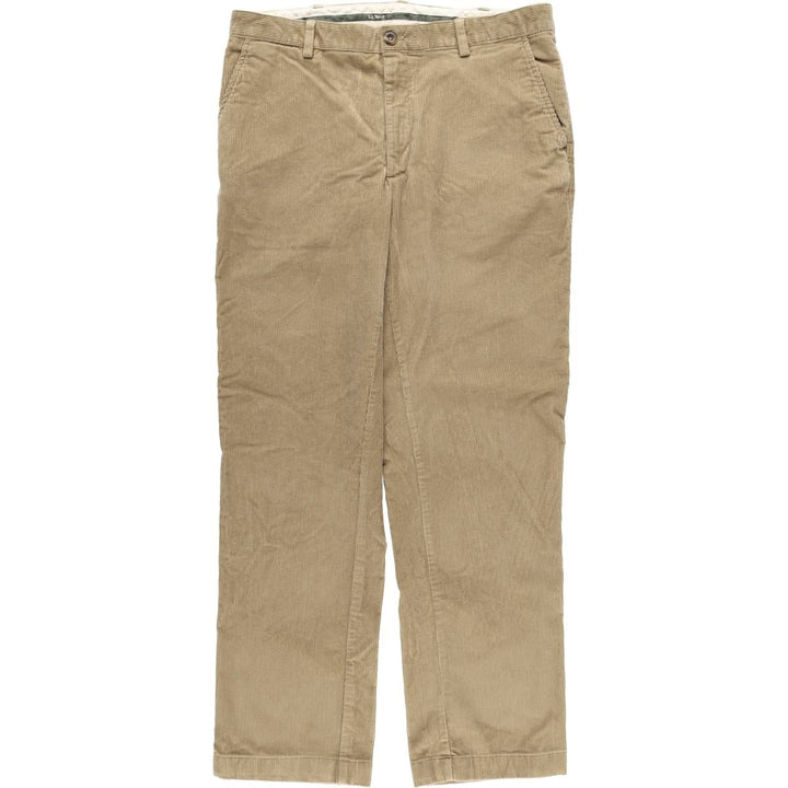 Vintage LLBean Classic Fit Corduroy Pants, Men's, Size W37, from the 2000s cotton Beige type Vintage Second Hand