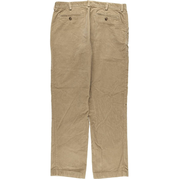 Vintage LLBean Classic Fit Corduroy Pants, Men's, Size W37, from the 2000s cotton Beige type Vintage Second Hand
