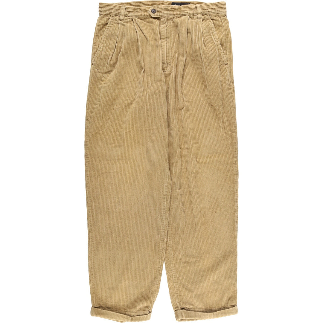 Eddie Bauer Men's Two-Puck Wide-Rib Corduroy Pants, Size W35 cotton Beige type Vintage Second Hand