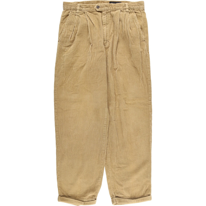 Eddie Bauer Men's Two-Puck Wide-Rib Corduroy Pants, Size W35 cotton Beige type Vintage Second Hand