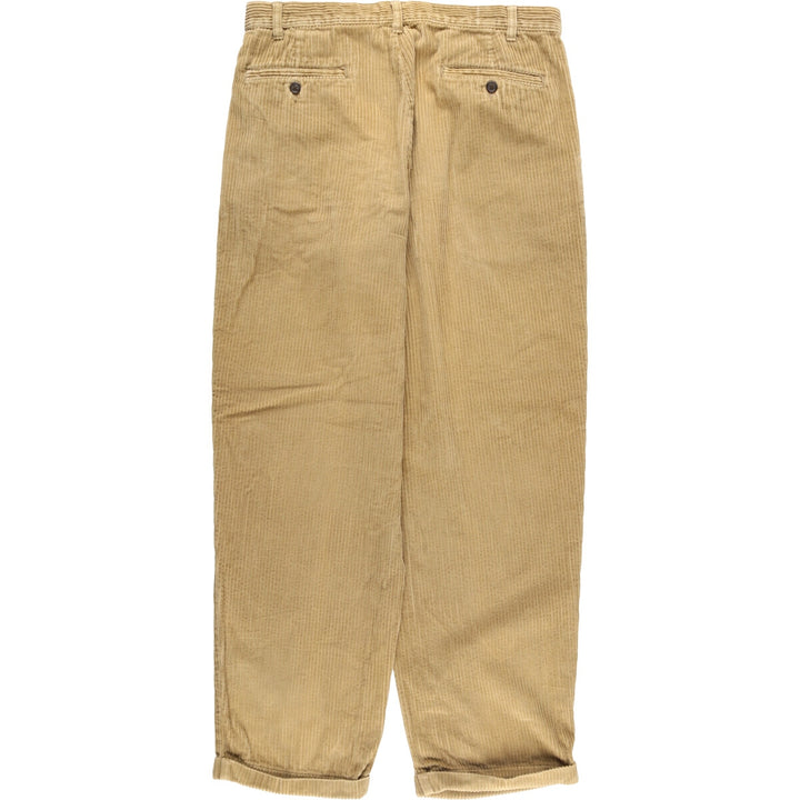 Eddie Bauer Men's Two-Puck Wide-Rib Corduroy Pants, Size W35 cotton Beige type Vintage Second Hand