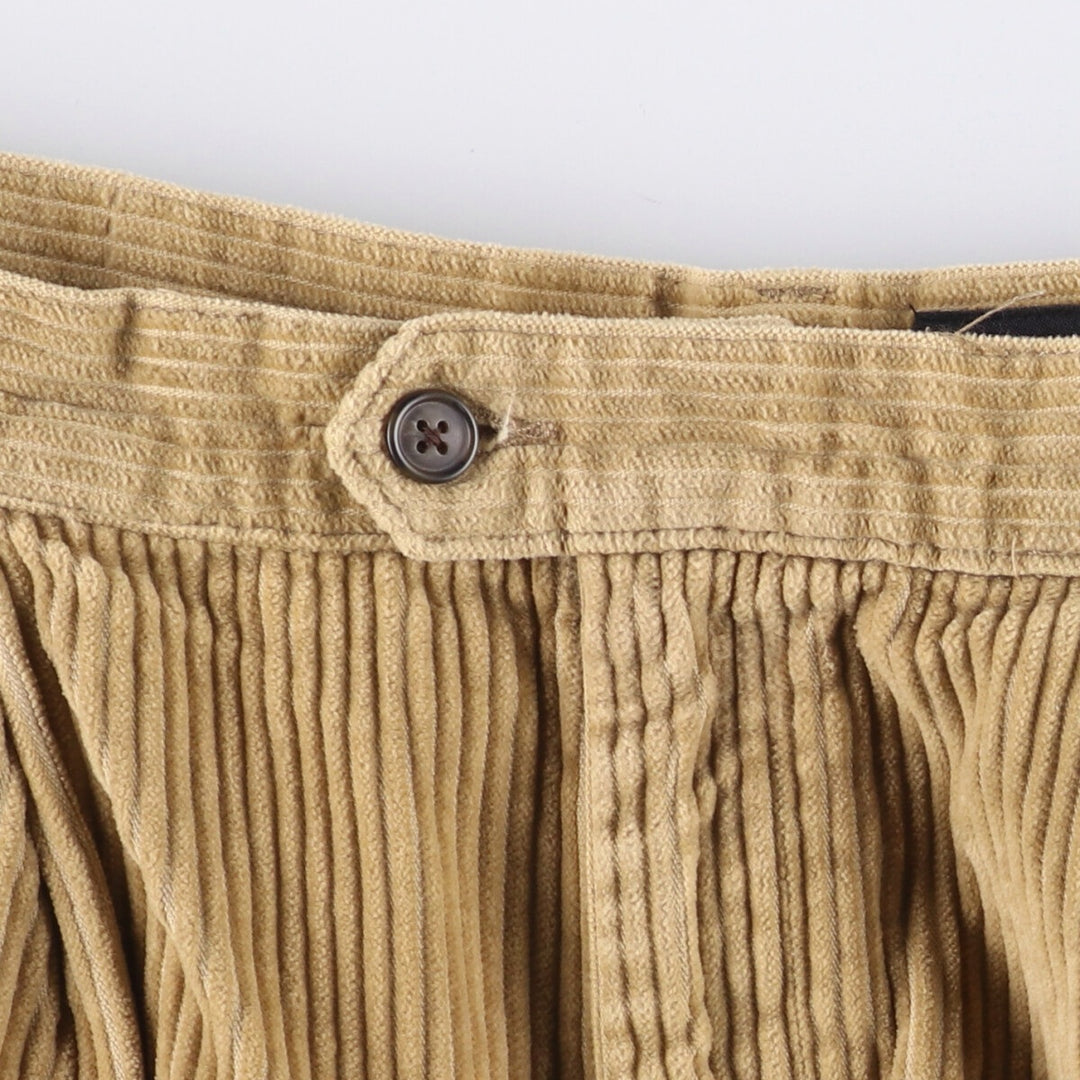 Eddie Bauer Men's Two-Puck Wide-Rib Corduroy Pants, Size W35 cotton Beige type Vintage Second Hand