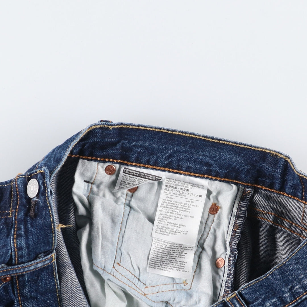Levi's 501 straight denim pants for men, size W37 cotton blue type Vintage Second Hand