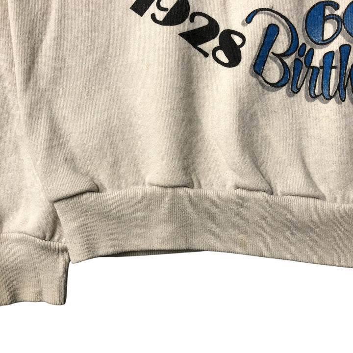 80'S Disney Mickey Mouse character sweatshirt, sweatshirt, made in USA, men's XL size, vintage cotton white type Vintage Second Hand