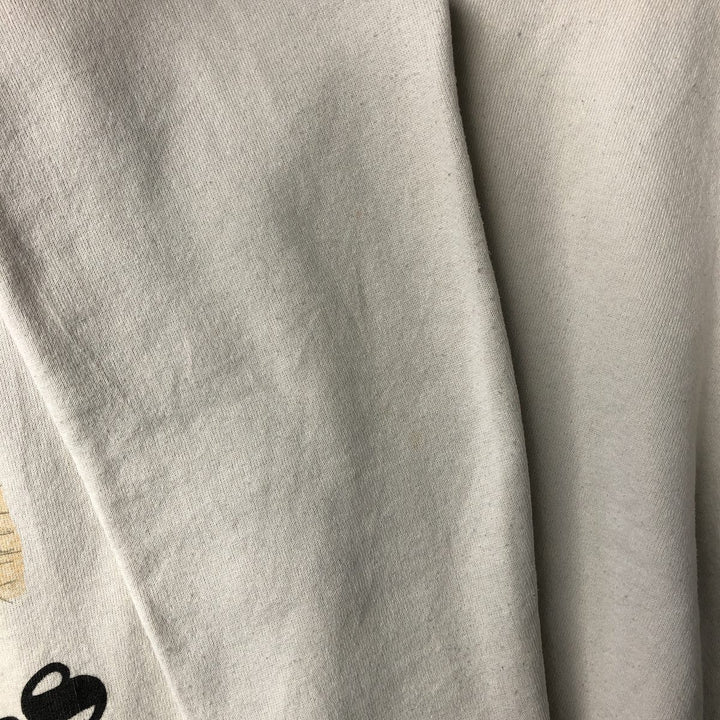 80'S Disney Mickey Mouse character sweatshirt, sweatshirt, made in USA, men's XL size, vintage cotton white type Vintage Second Hand