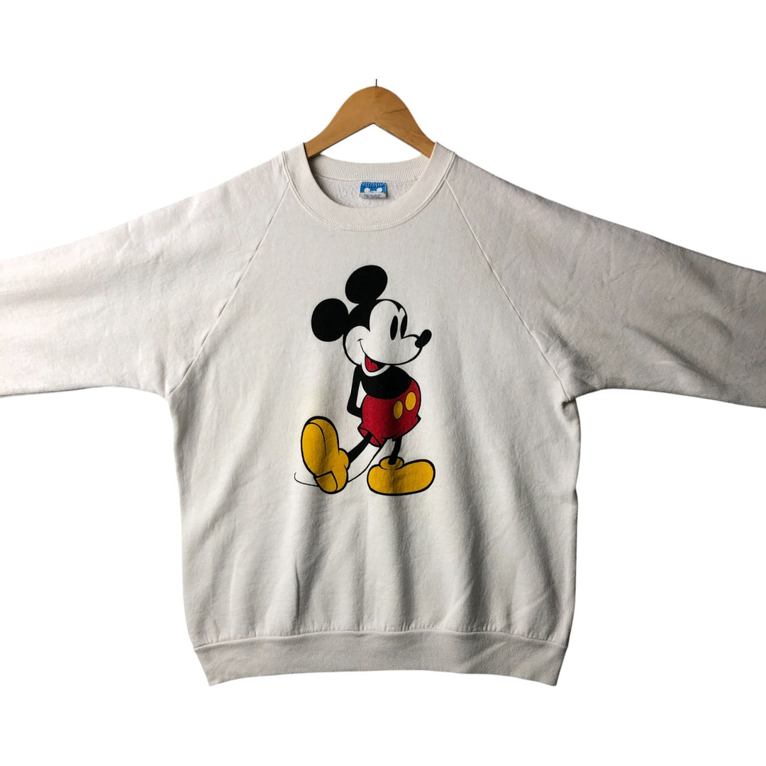 Vintage Disney Mickey Mouse character sweatshirt, made in the USA, size XL, men's cotton white type Vintage Second Hand