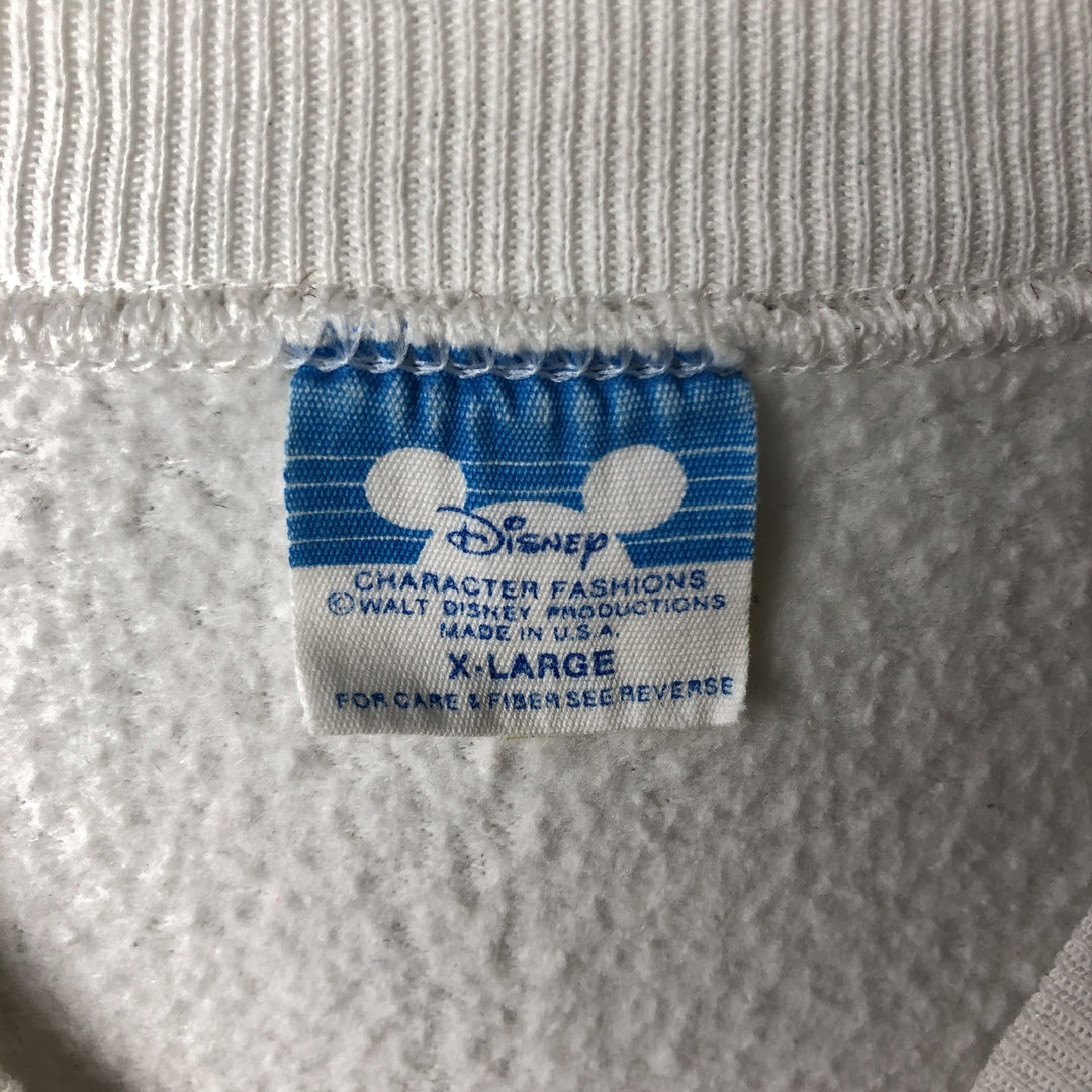 Vintage Disney Mickey Mouse character sweatshirt, made in the USA, size XL, men's cotton white type Vintage Second Hand