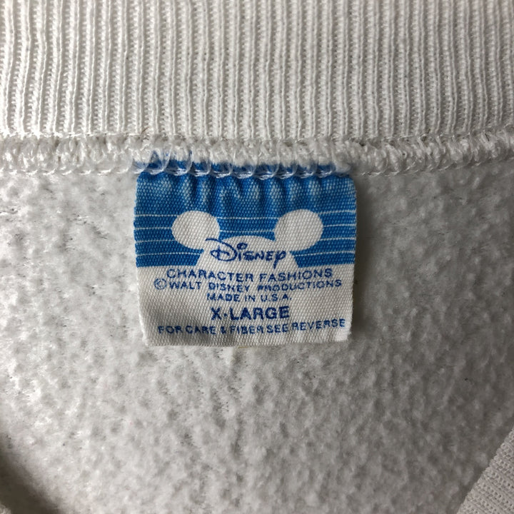 Vintage Disney Mickey Mouse character sweatshirt, made in the USA, size XL, men's cotton white type Vintage Second Hand
