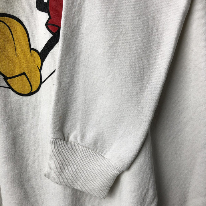 Vintage Disney Mickey Mouse character sweatshirt, made in the USA, size XL, men's cotton white type Vintage Second Hand