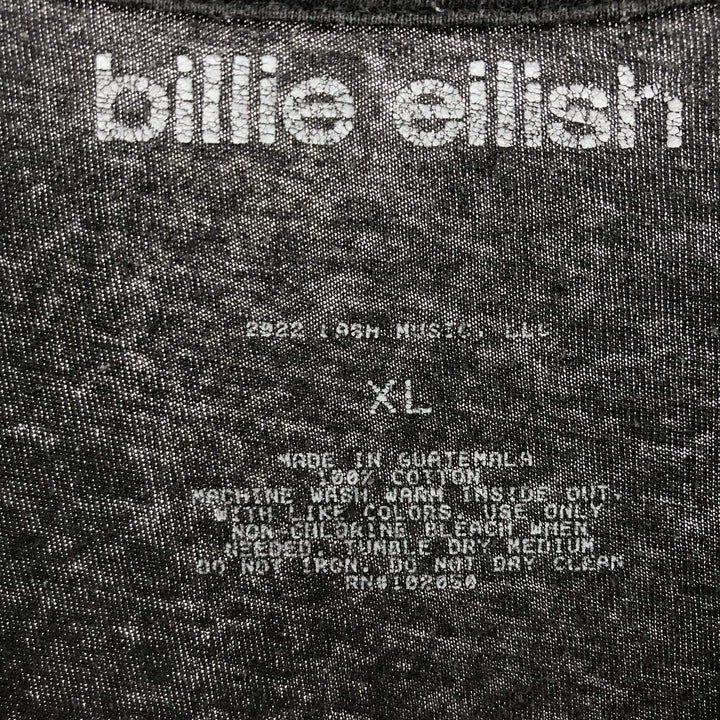 Billie Eilish Band T-Shirt, Men's XL cotton black type Vintage Second Hand