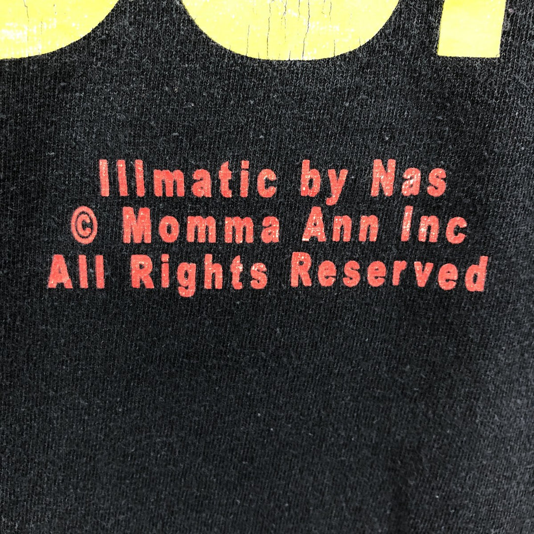 Nas Rap T-shirt, Men's Size L cotton black type Vintage Second Hand