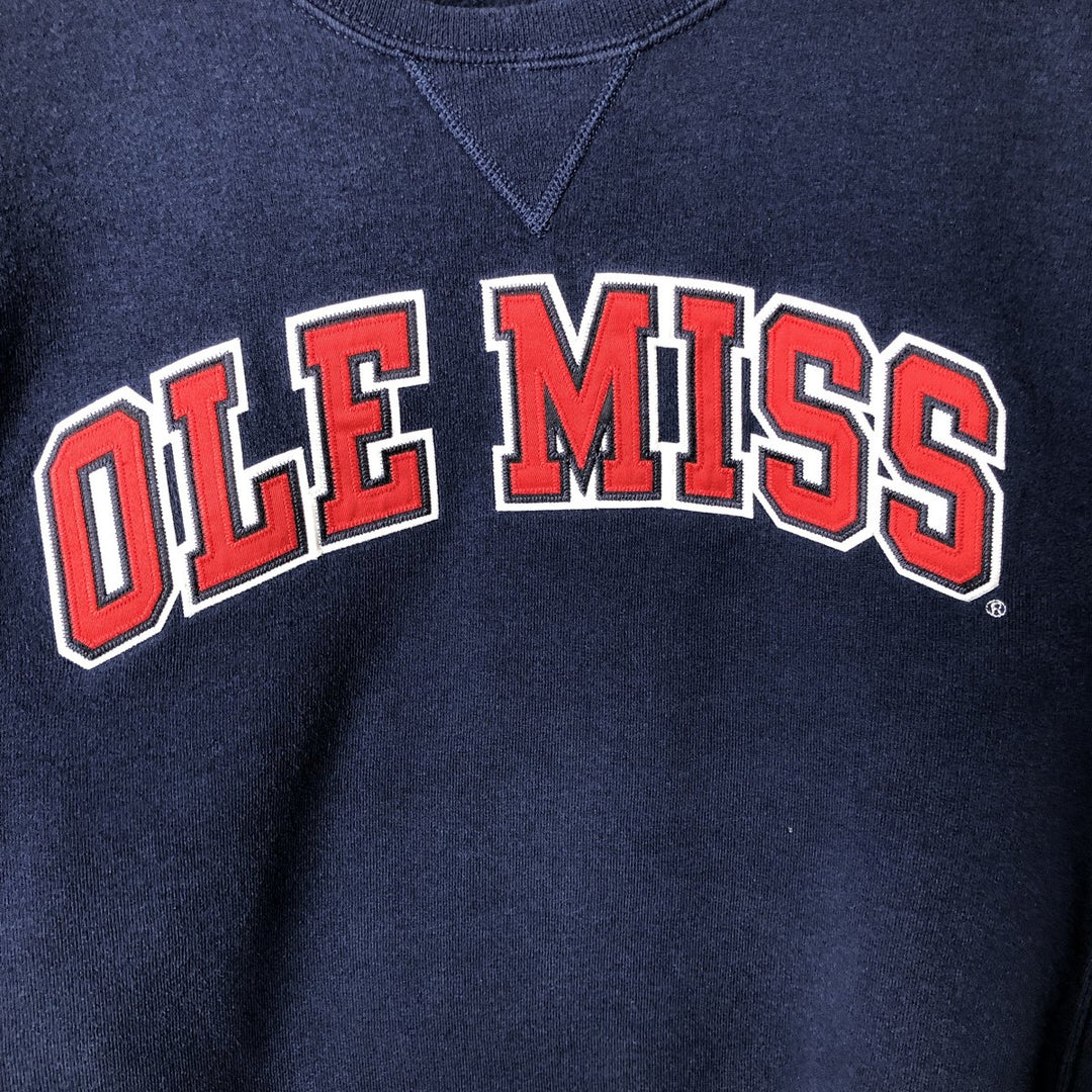 Russell College Sweatshirt, Men's Size L cotton navy blue type Vintage Second Hand