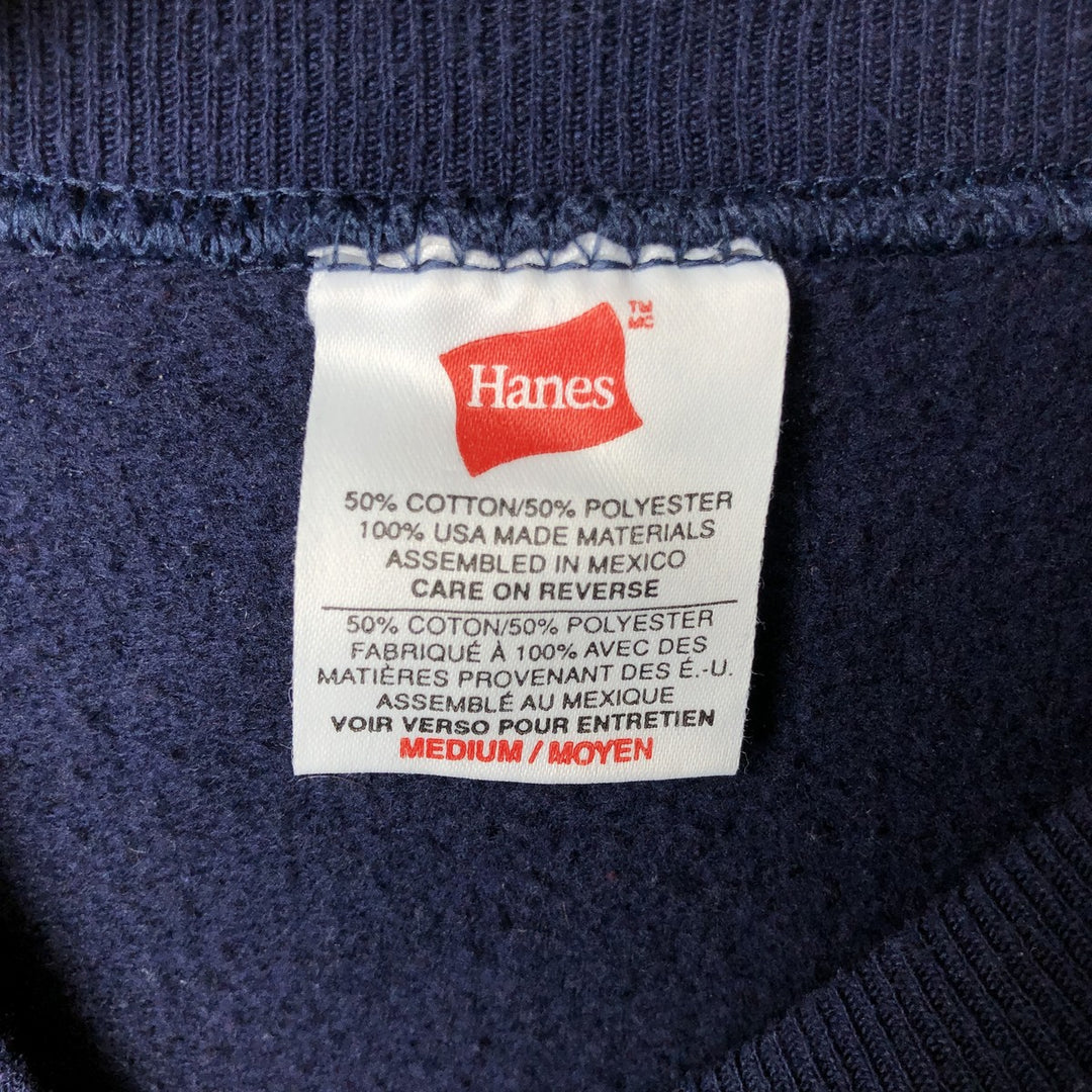Hanes plain blank sweatshirt, men's size M, vintage cotton navy blue type Vintage Second Hand