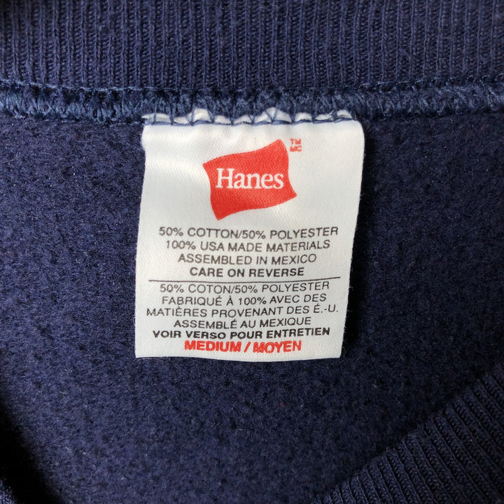 Hanes plain blank sweatshirt, men's size M, vintage cotton navy blue type Vintage Second Hand