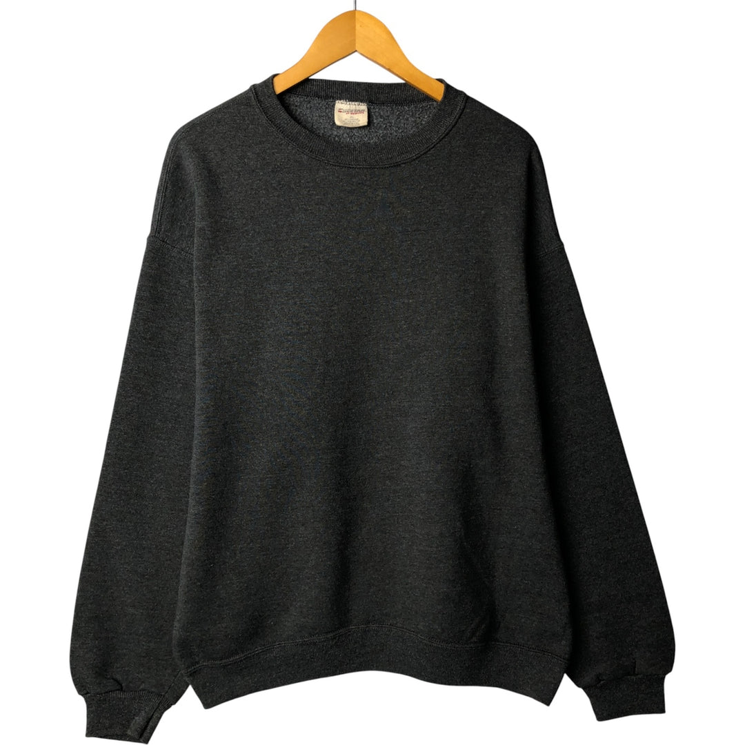 Vintage 90'S plain blank sweatshirt, men's size XL unclear Charcoal Vintage Second Hand