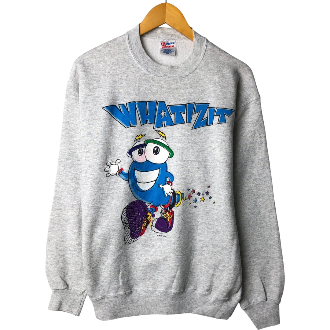 Vintage 90'S Hanes Izzy character sweatshirt, made in the USA, size L, men's cotton gray type Vintage Second Hand