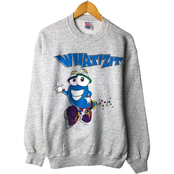 Vintage 90'S Hanes Izzy character sweatshirt, made in the USA, size L, men's cotton gray type Vintage Second Hand
