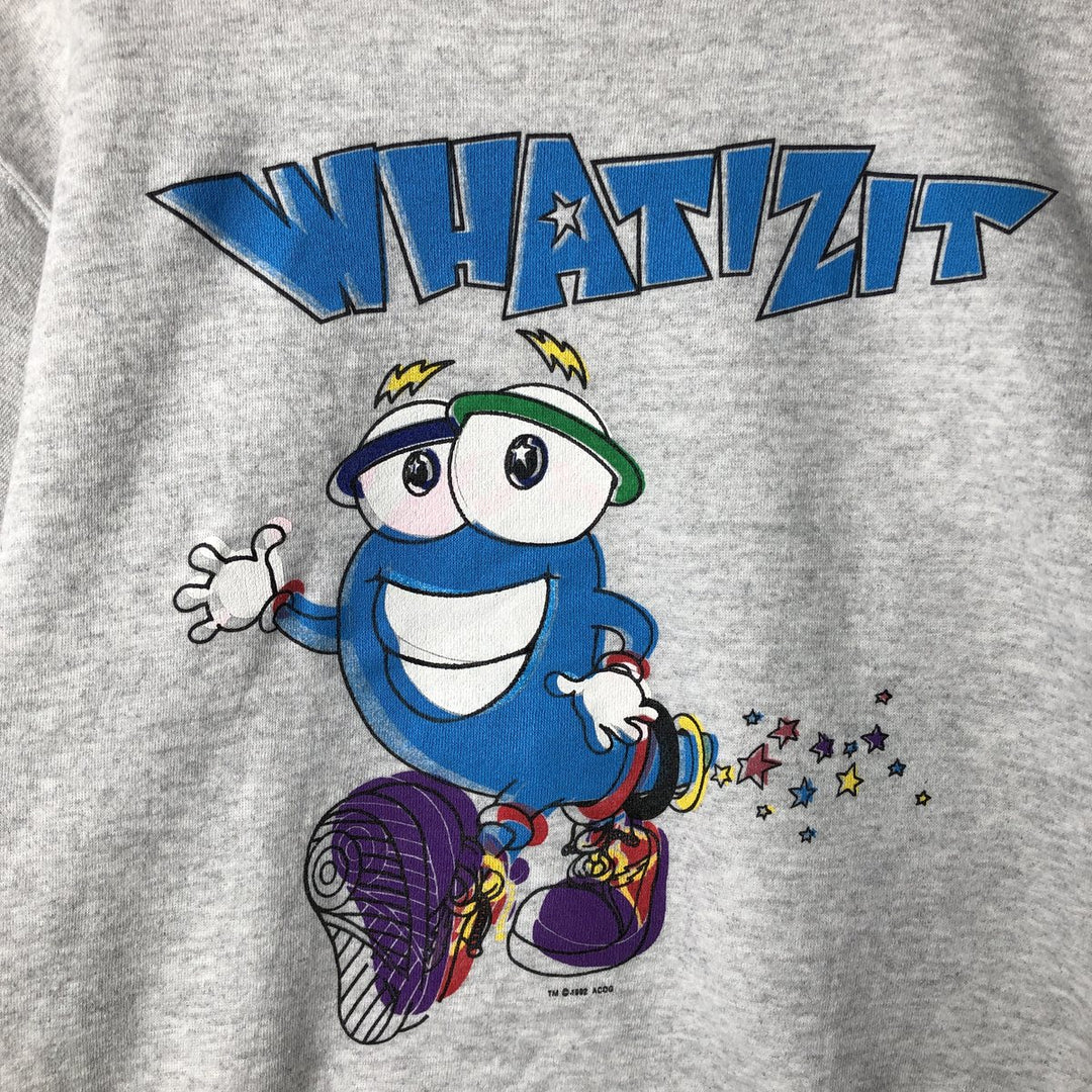 Vintage 90'S Hanes Izzy character sweatshirt, made in the USA, size L, men's cotton gray type Vintage Second Hand