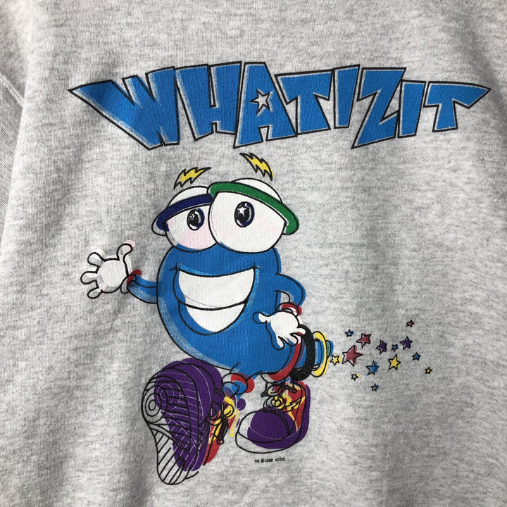 Vintage 90'S Hanes Izzy character sweatshirt, made in the USA, size L, men's cotton gray type Vintage Second Hand