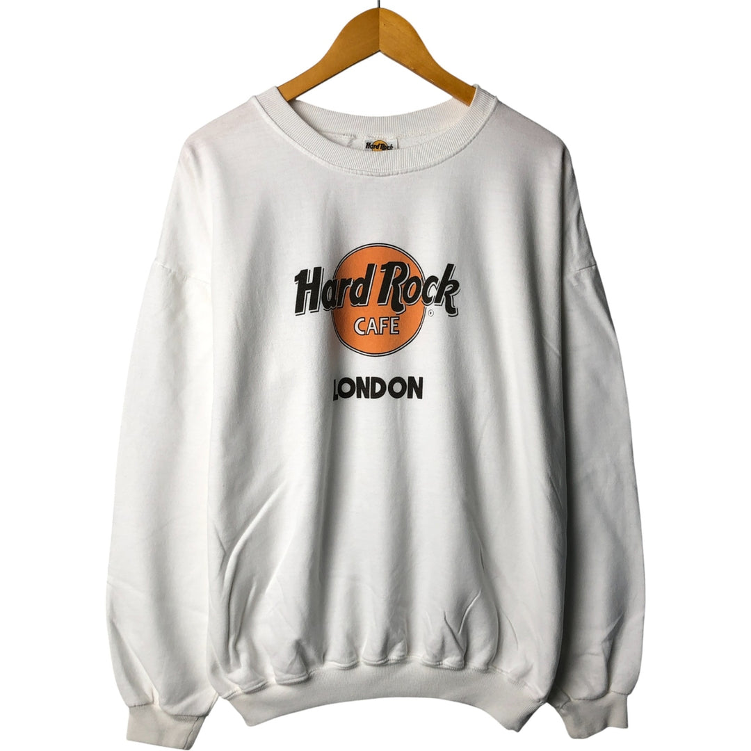 Vintage Hard Rock Cafe advertising sweatshirt, men's size XL polyester white type Vintage Second Hand