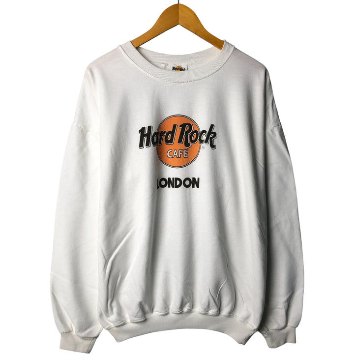 Vintage Hard Rock Cafe advertising sweatshirt, men's size XL polyester white type Vintage Second Hand