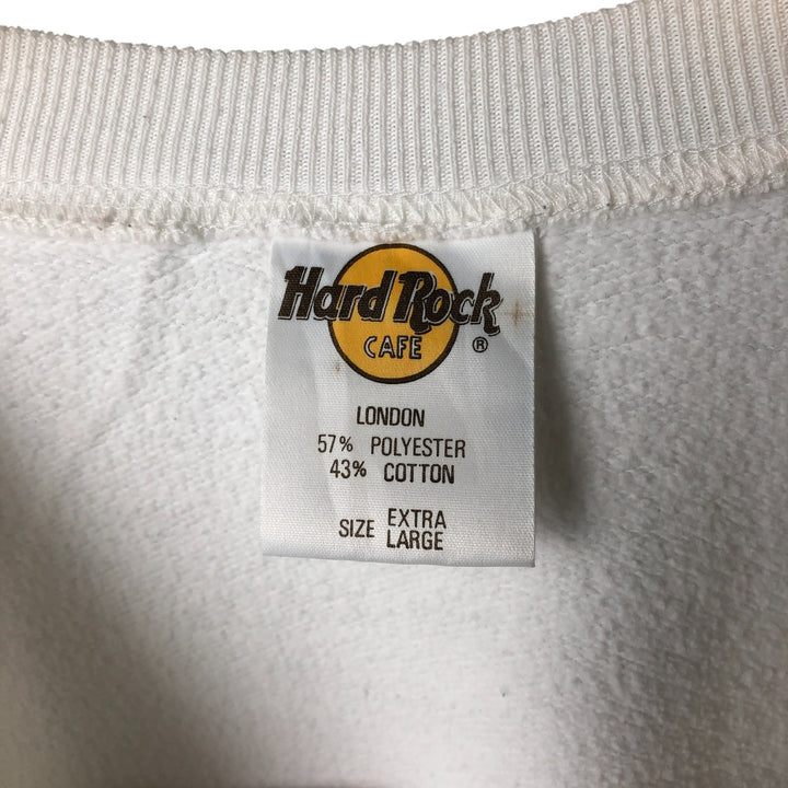 Vintage Hard Rock Cafe advertising sweatshirt, men's size XL polyester white type Vintage Second Hand