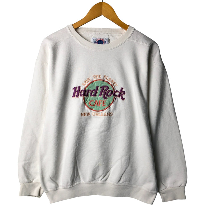 Vintage Hard Rock Cafe advertising sweatshirt, made in the USA, size M, men's. cotton white type Vintage Second Hand