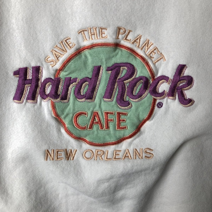 Vintage Hard Rock Cafe advertising sweatshirt, made in the USA, size M, men's. cotton white type Vintage Second Hand