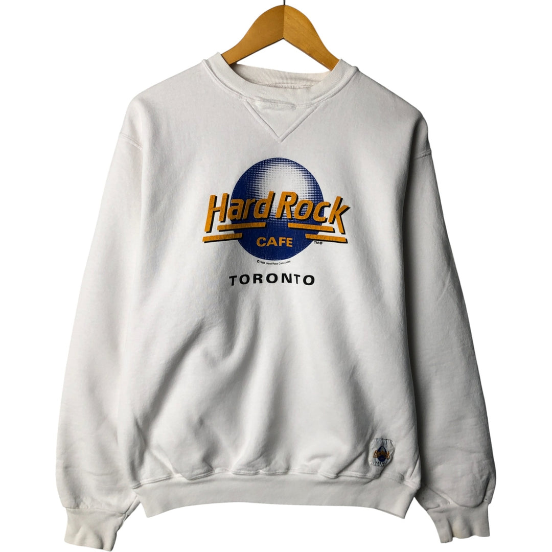 Vintage 1980'S Hard Rock Cafe advertising sweatshirt, men's size L unclear white type Vintage Second Hand