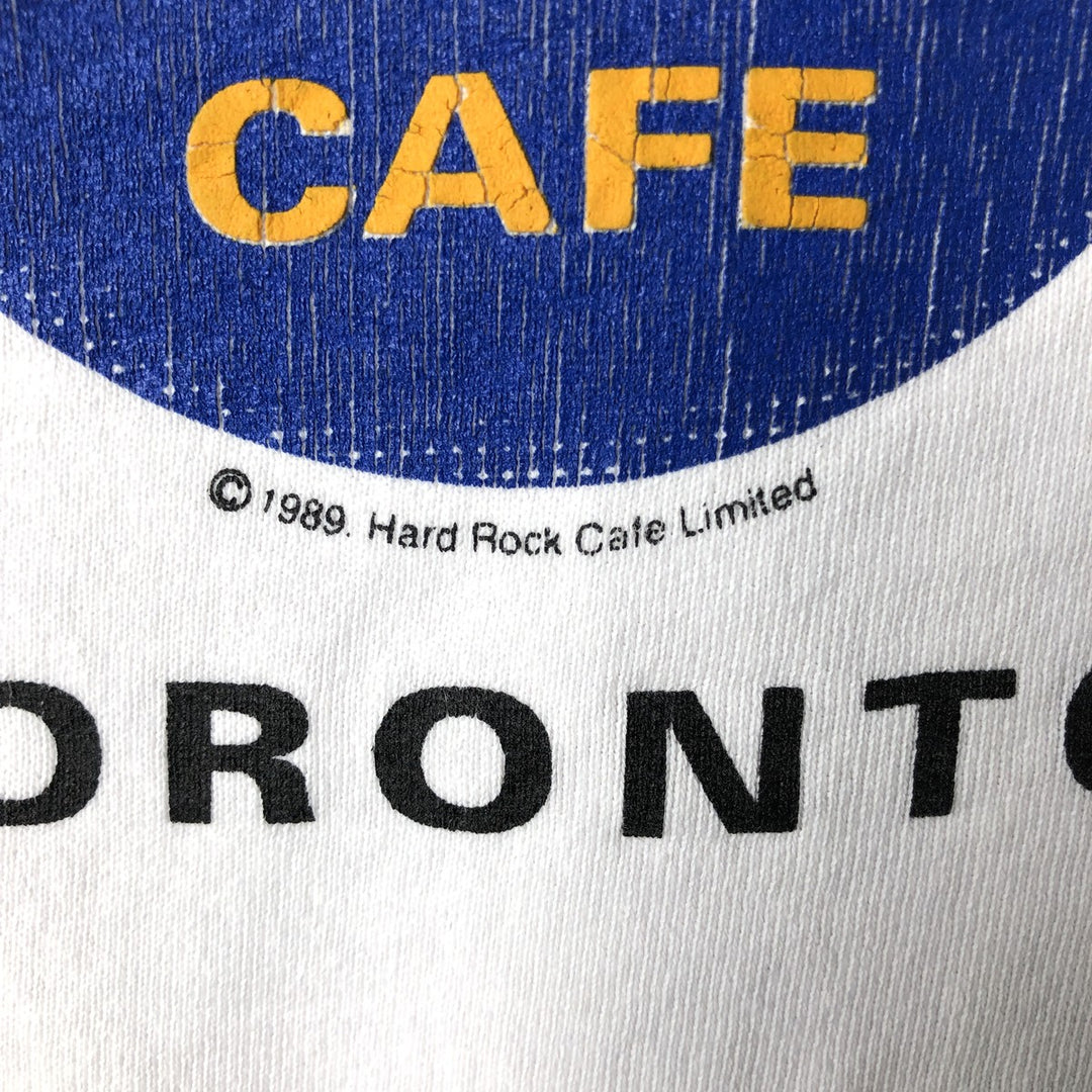 Vintage 1980'S Hard Rock Cafe advertising sweatshirt, men's size L unclear white type Vintage Second Hand
