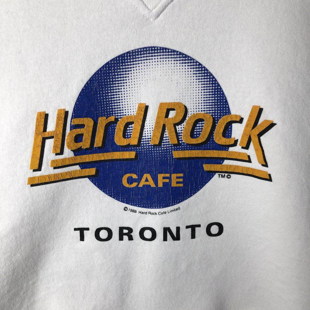 Vintage 1980'S Hard Rock Cafe advertising sweatshirt, men's size L unclear white type Vintage Second Hand