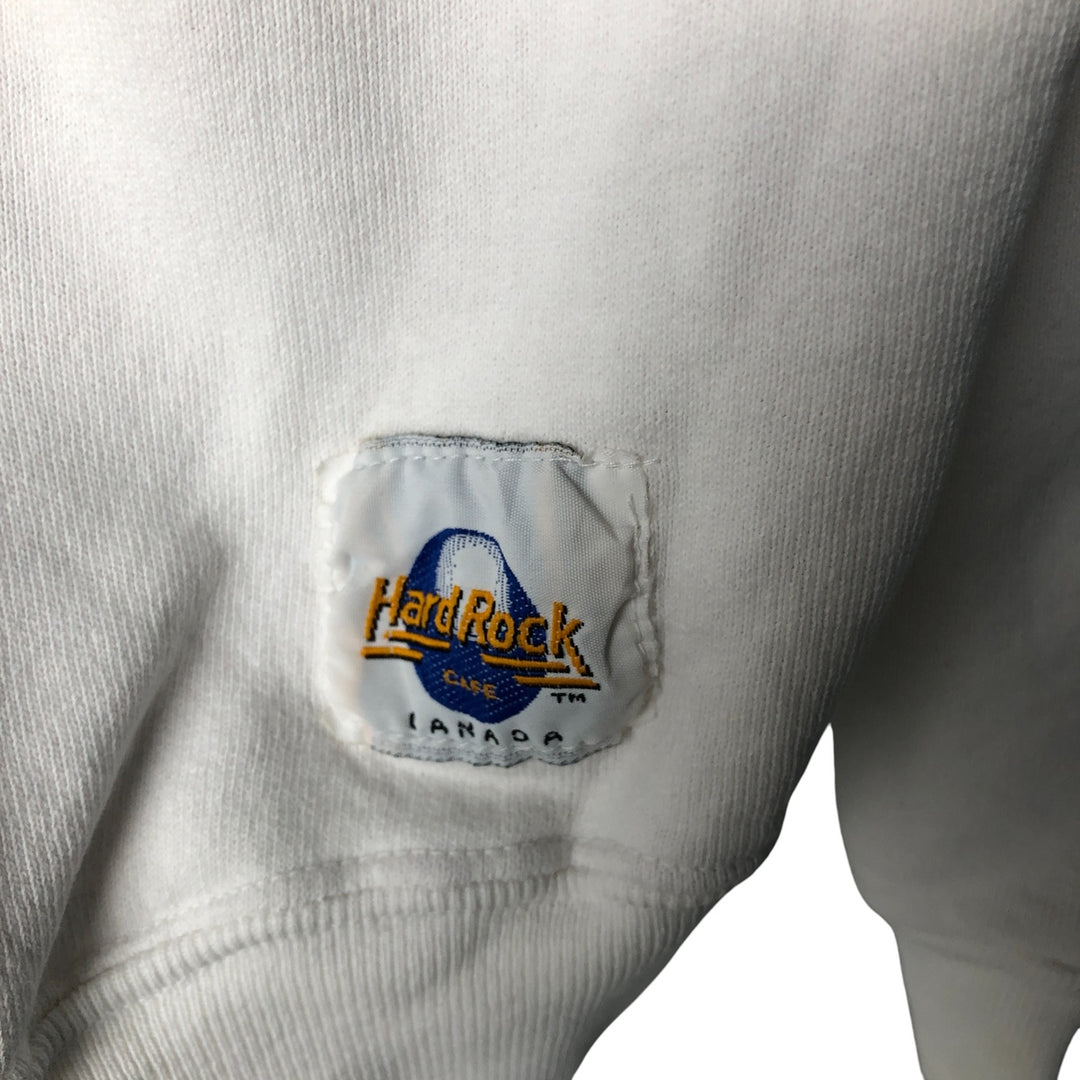 Vintage 1980'S Hard Rock Cafe advertising sweatshirt, men's size L unclear white type Vintage Second Hand