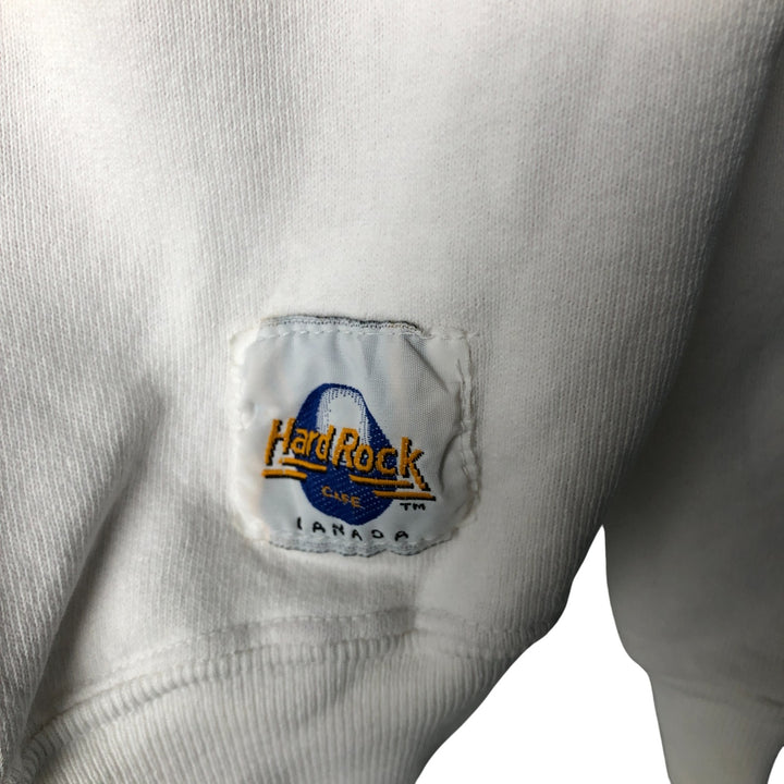 Vintage 1980'S Hard Rock Cafe advertising sweatshirt, men's size L unclear white type Vintage Second Hand