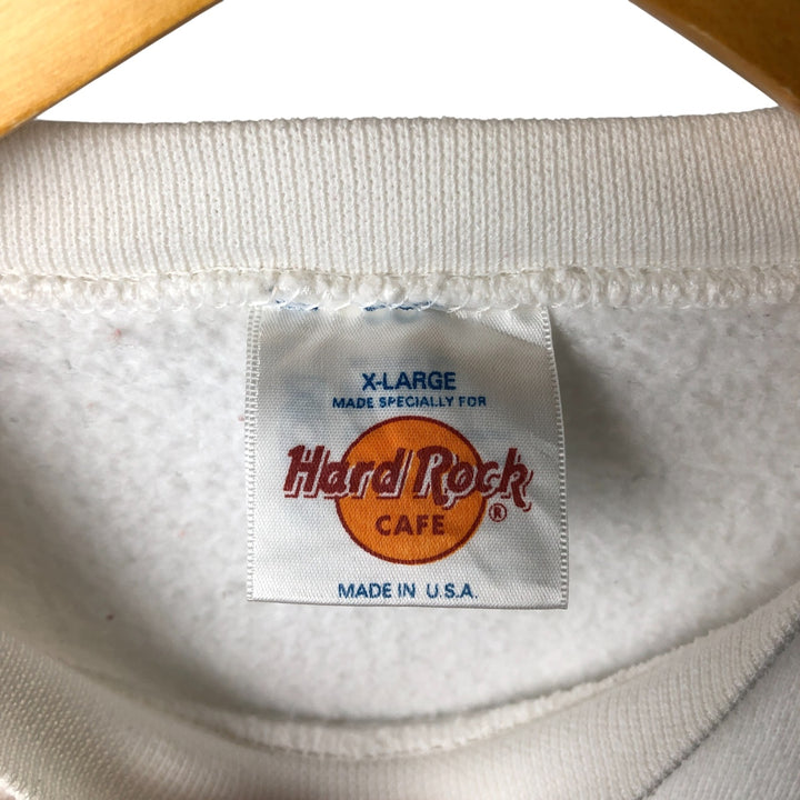 Vintage Hard Rock Cafe advertising sweatshirt, made in the USA, men's size XL. cotton white type Vintage Second Hand