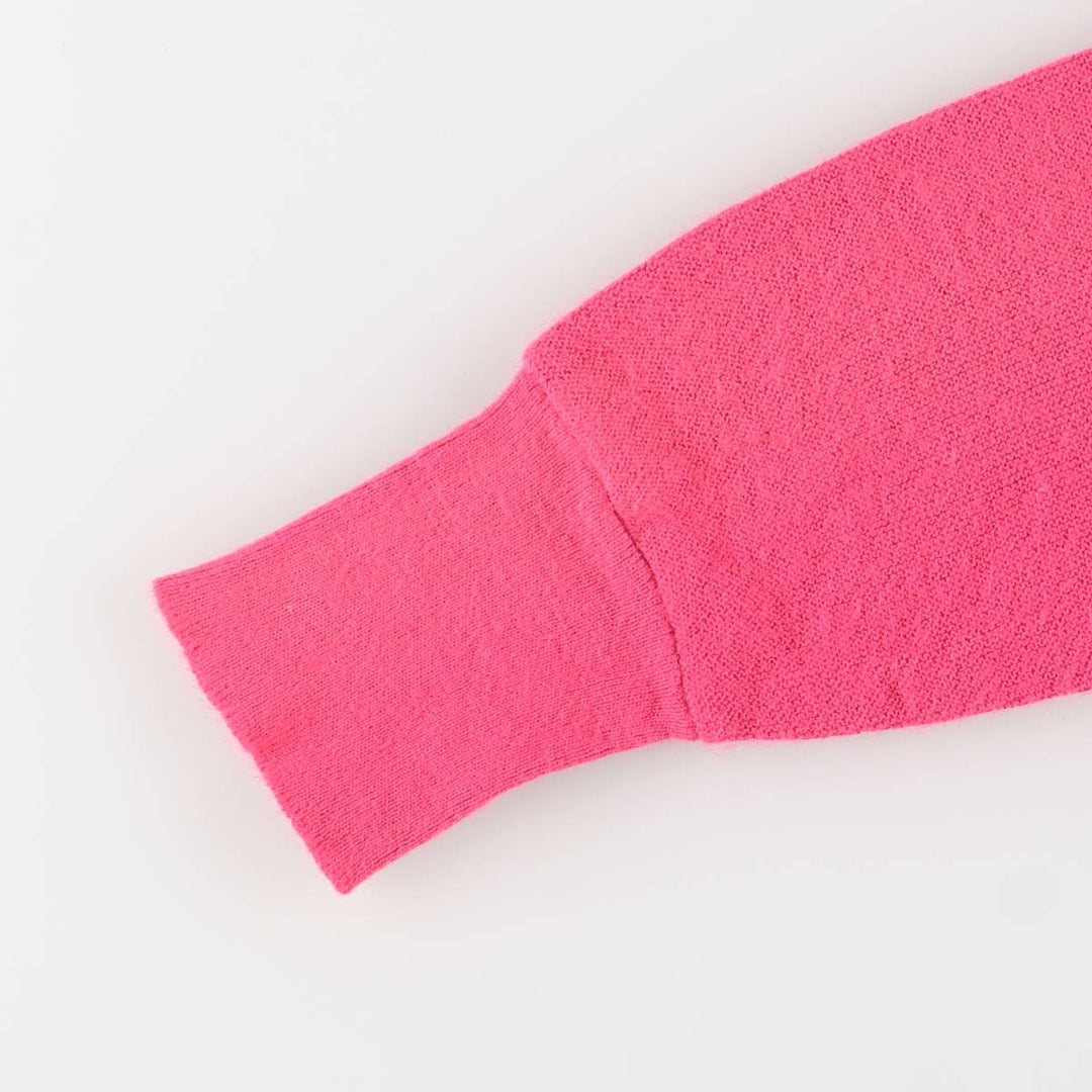 Vintage 80s-90'S Lacoste IZOD V-neck acrylic knit sweater, Made in USA, Women's Size M acrylic pink type Vintage Second Hand
