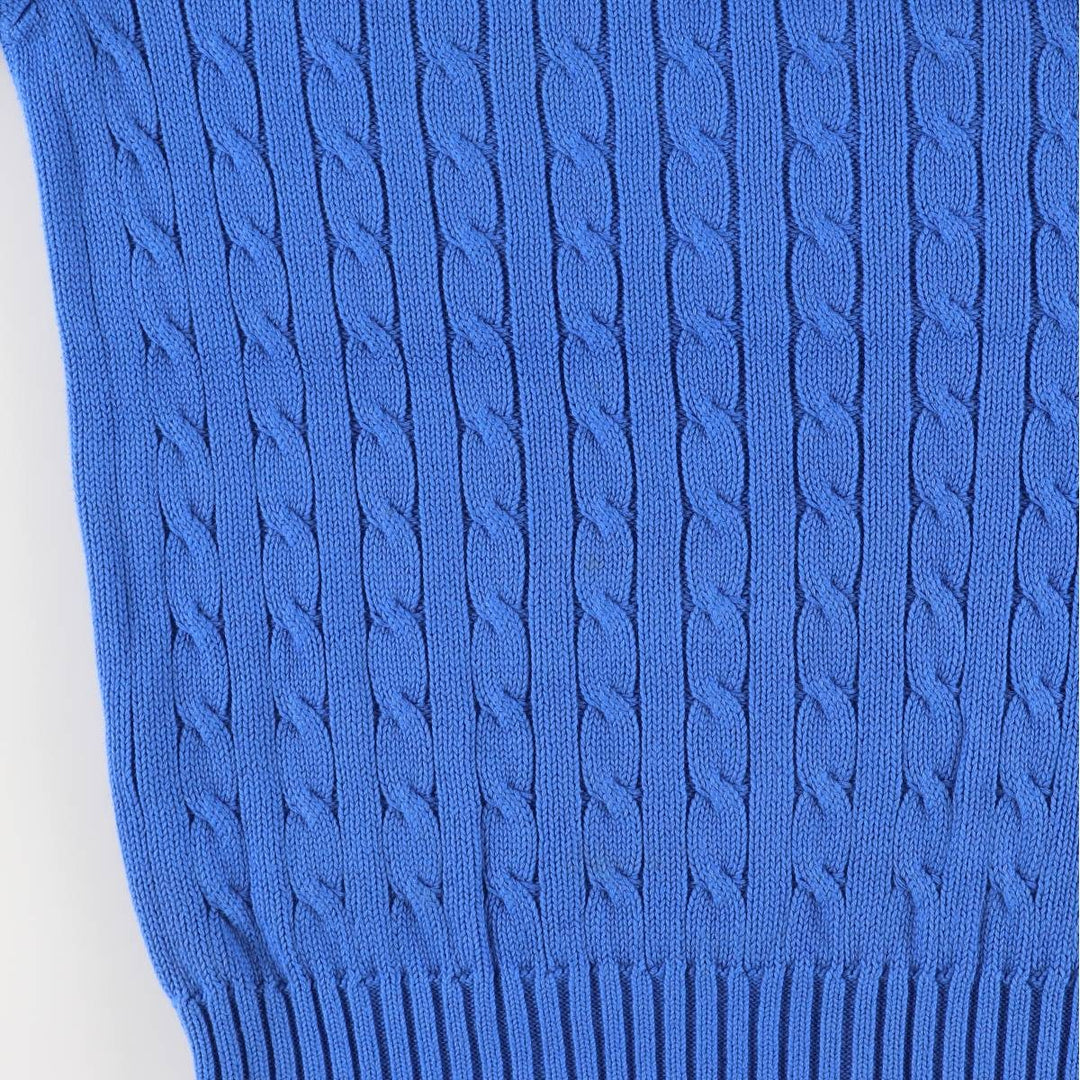 Ralph Lauren RALPH LAUREN SPORT cable knit cotton sweater, women's size S cotton blue type Vintage Second Hand